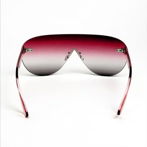 Oversized Rimless Pink Gradient Sunglasses - Picture 7 of 12